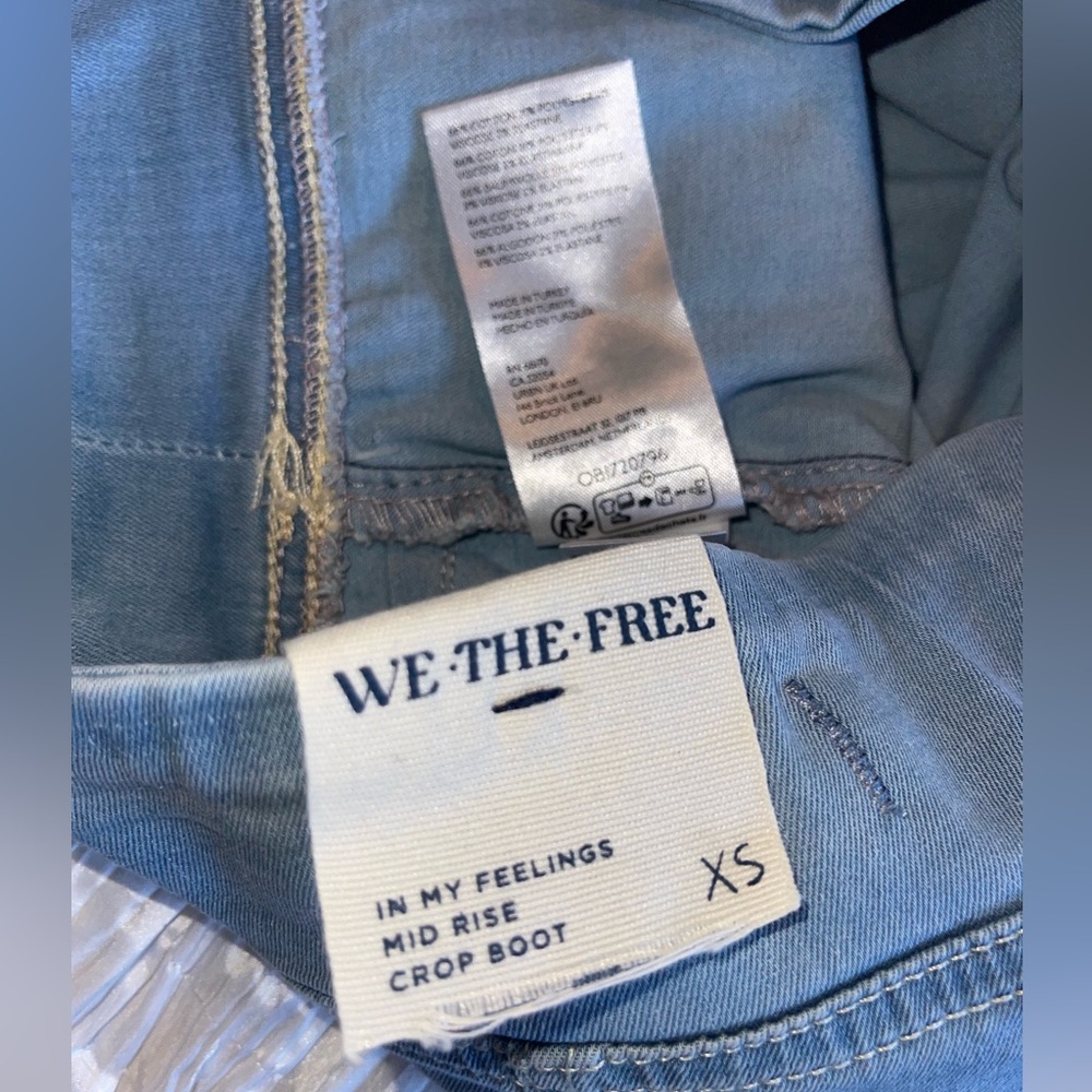 NWT We the Free In my Feelings mid rise crop boot sz XS💙 - Picture 11 of 11
